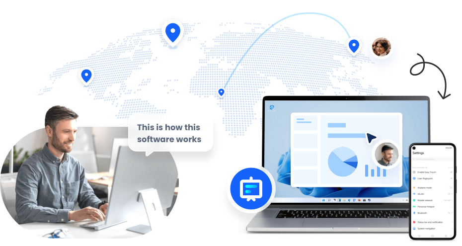 Trainings & guidance remotely with AirDroid Remote Support